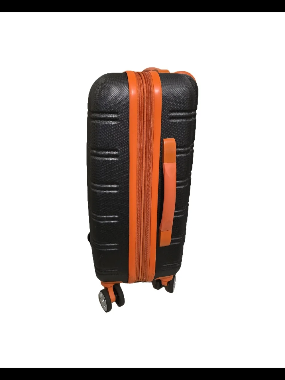 Black and Orange Carry-On Spinner Luggage